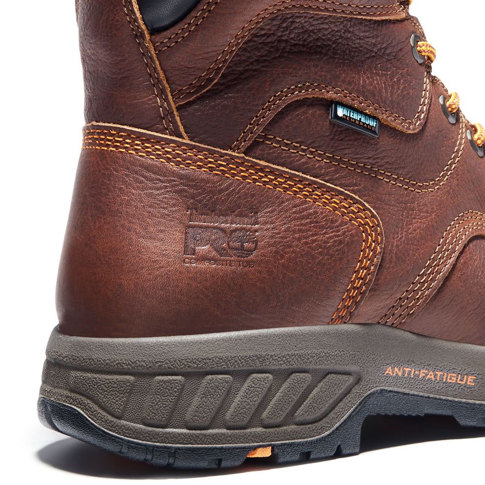 Botas de Trabajo Timberland Hombre Pro® Helix Hd 8\" Comp Toe Marrones - Chile EOQ-285746